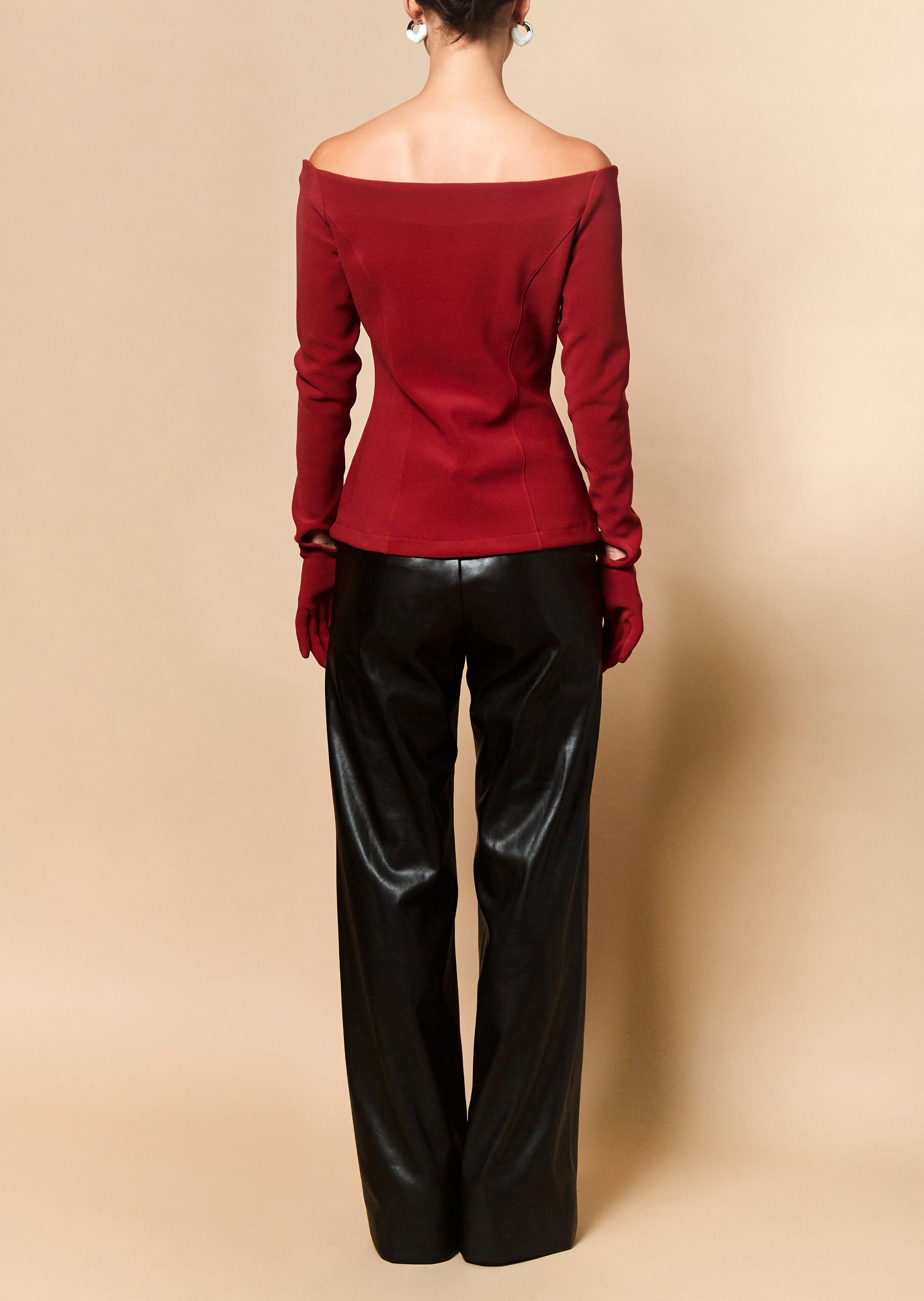 Josephine Top in Chili — Final Sale