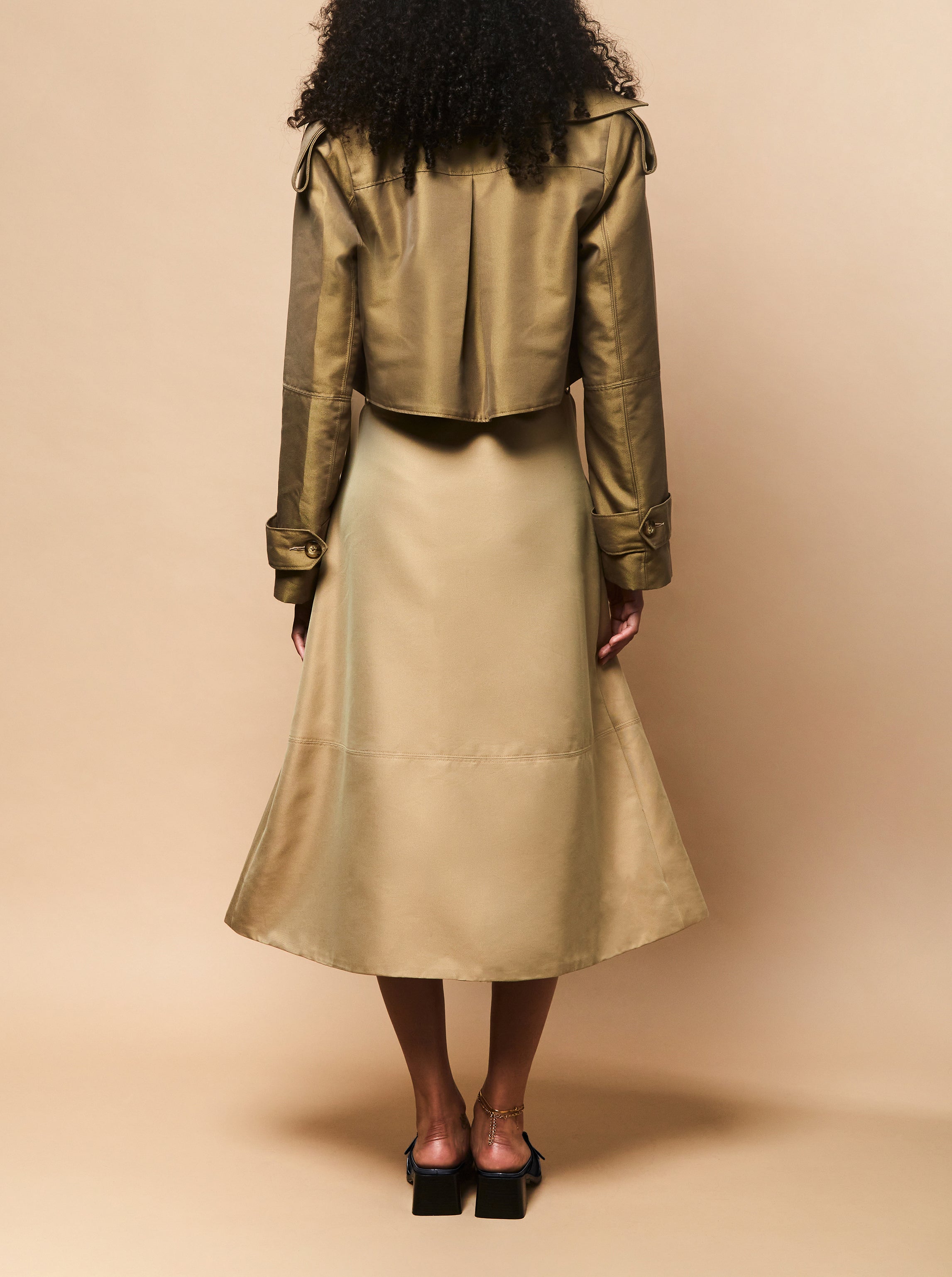 Kayla Trench Dress in Moss