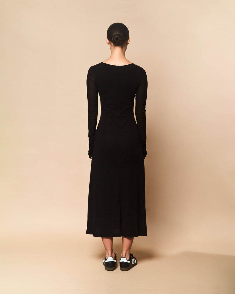 Daria Midi Dress in Black