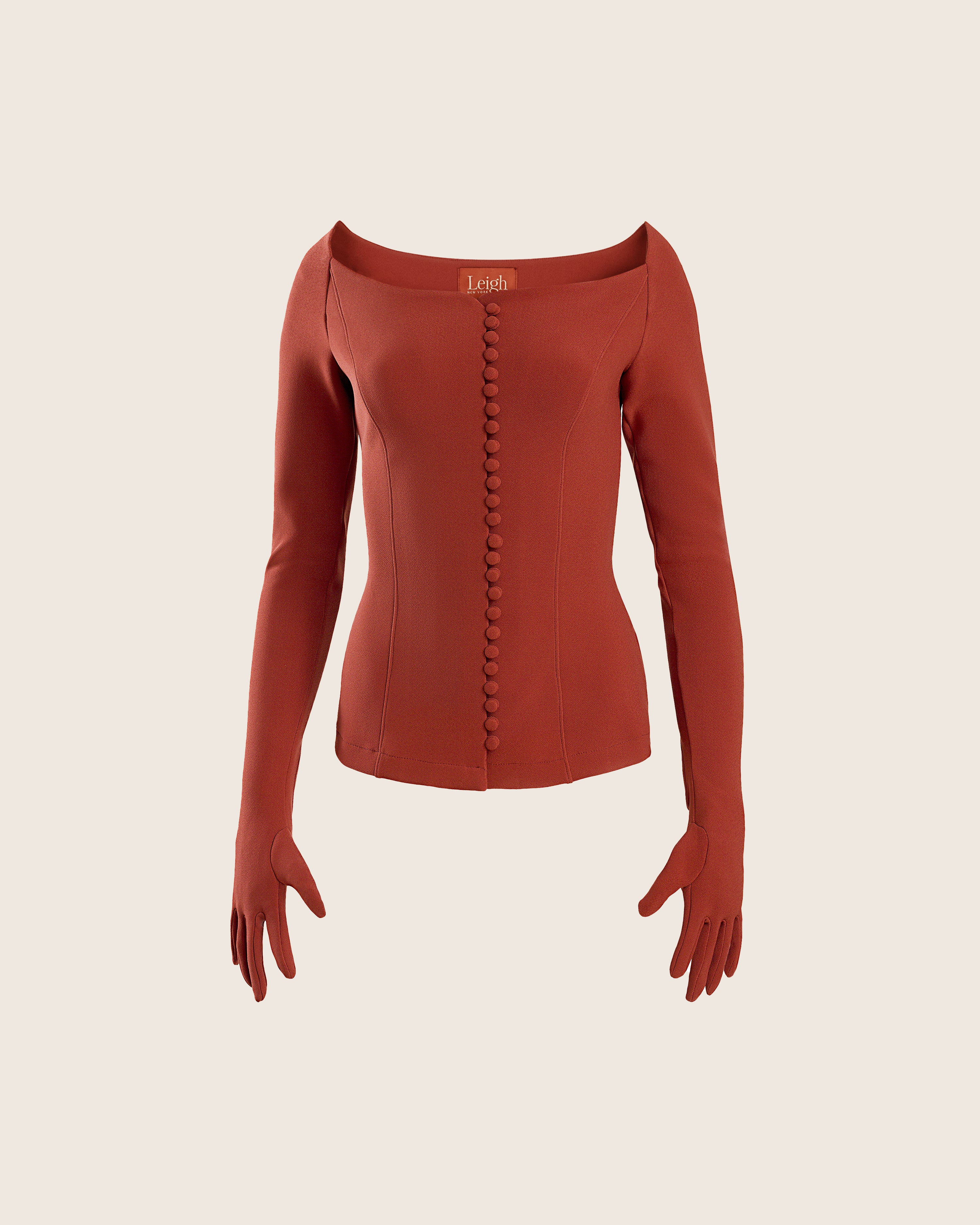 Josephine Top in Chili — Final Sale
