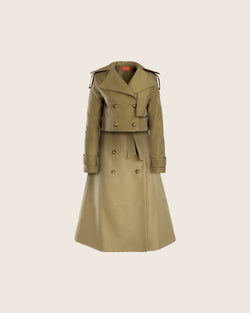 Kayla Trench Dress in Moss
