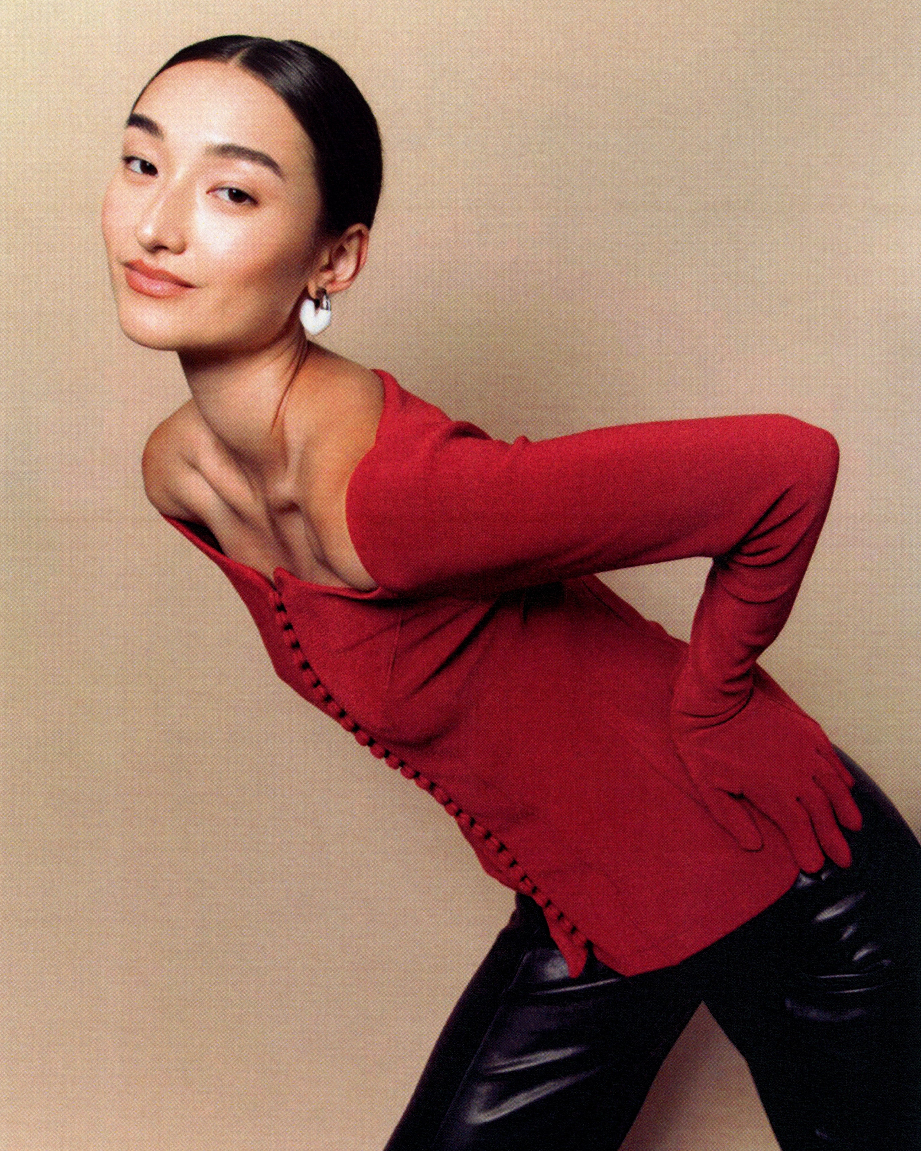 Josephine Top in Chili — Final Sale