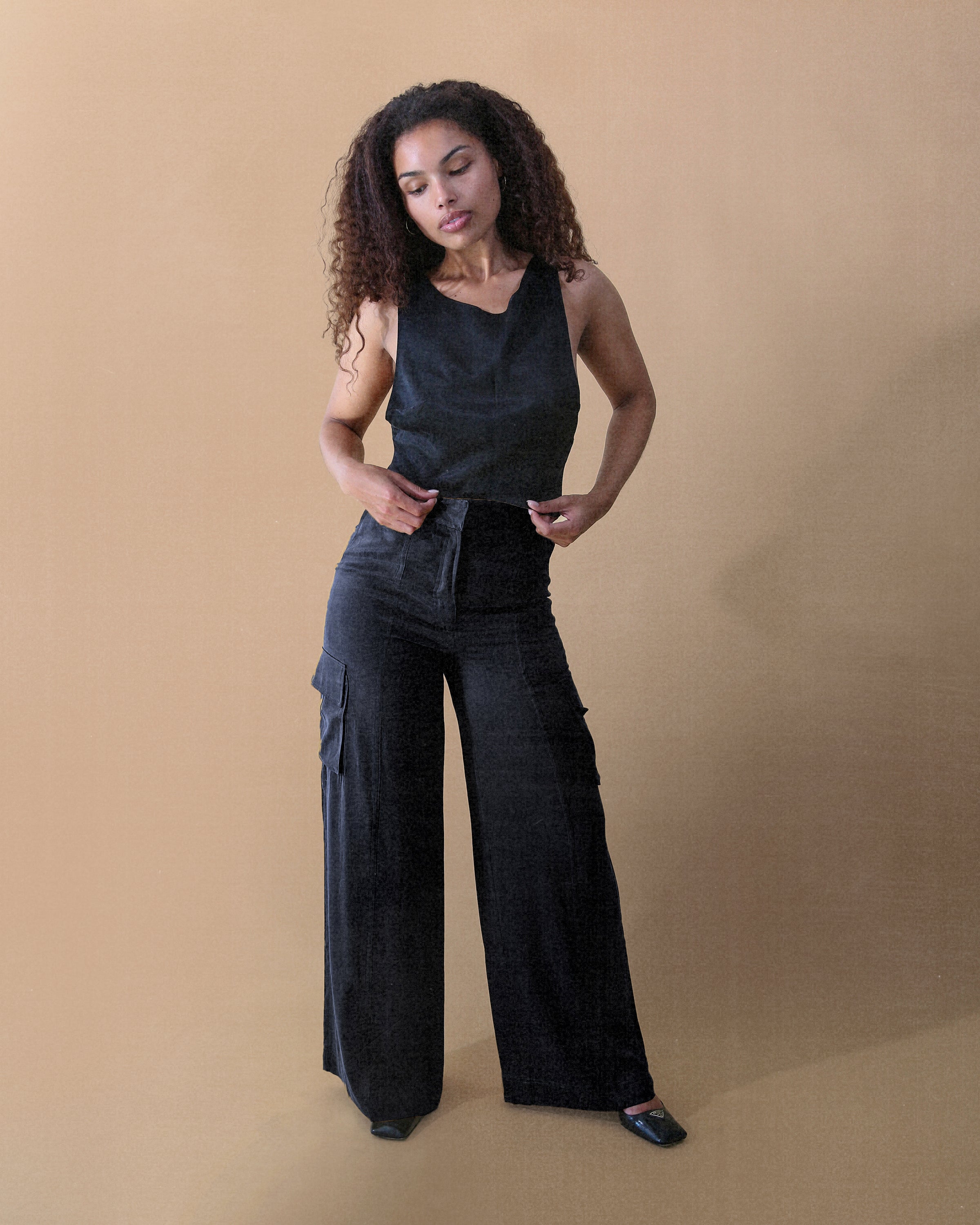 Josephine Flare Pant in Black — Final Sale