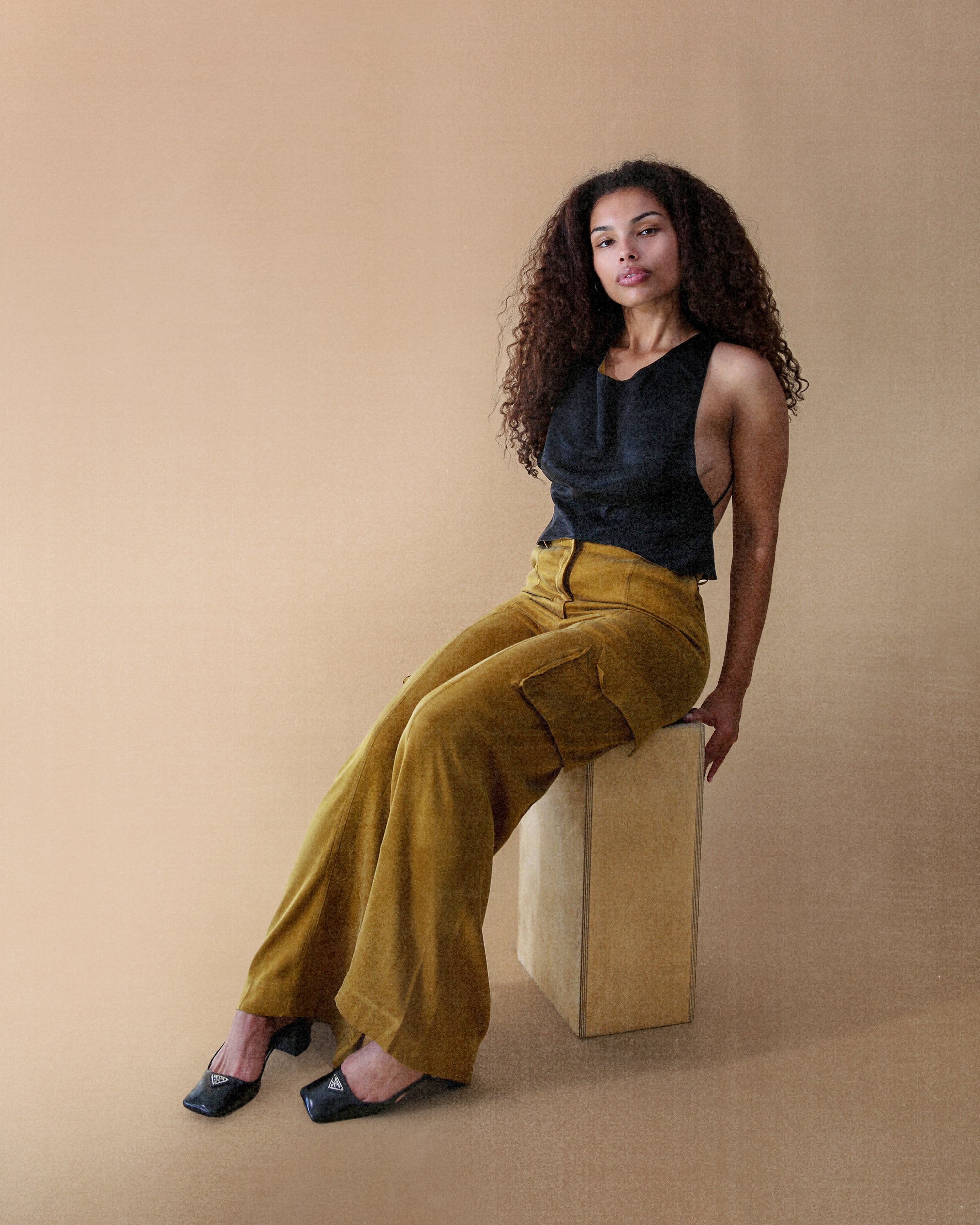 Kristine Top in Moss/Black