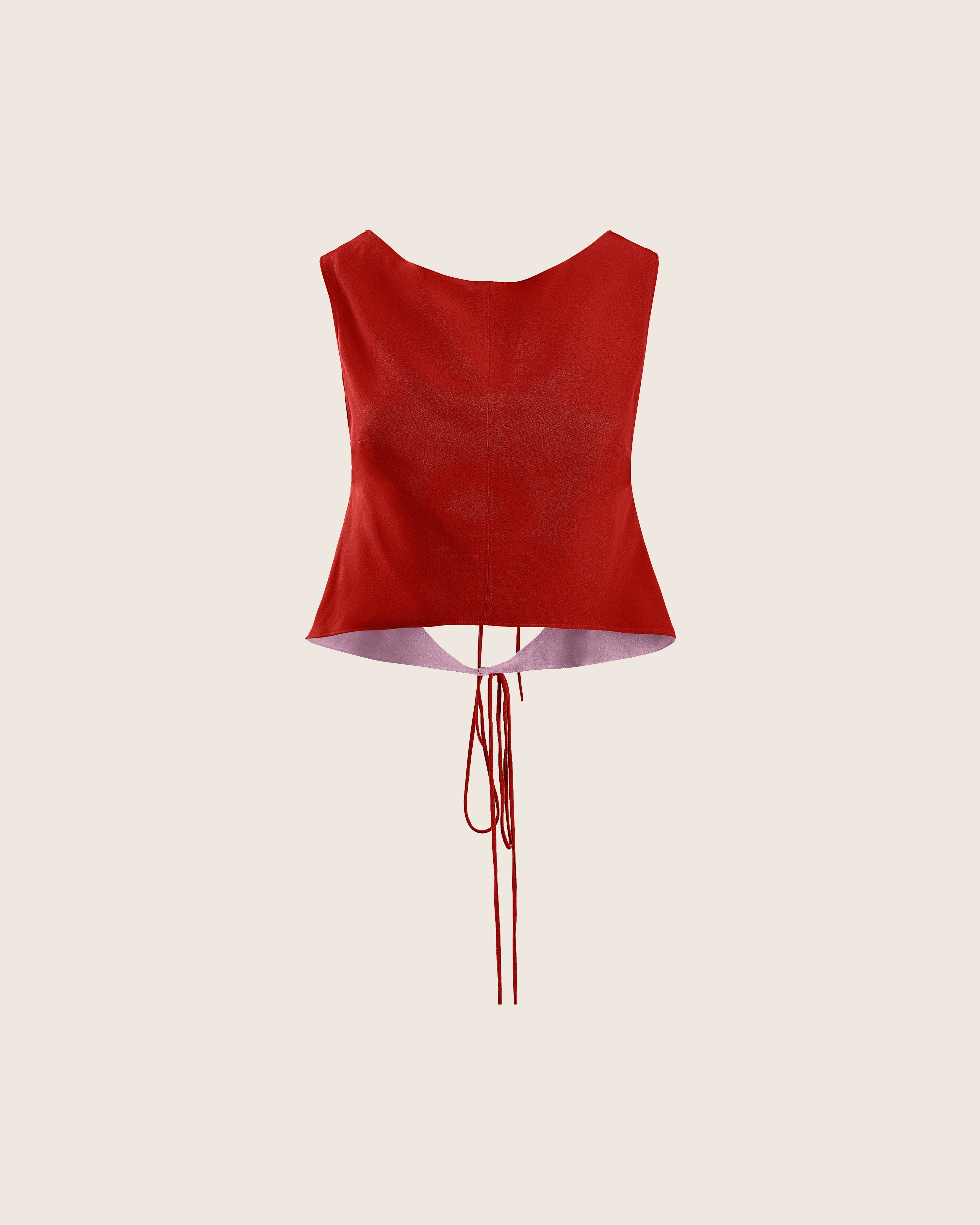 Kristine Reversible Top in Chili — Final Sale