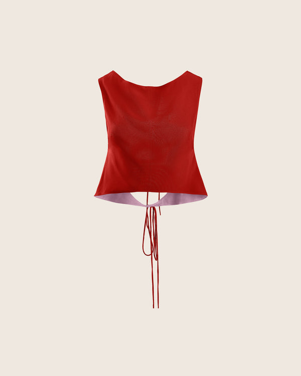 Kristine Reversible Top in Chili