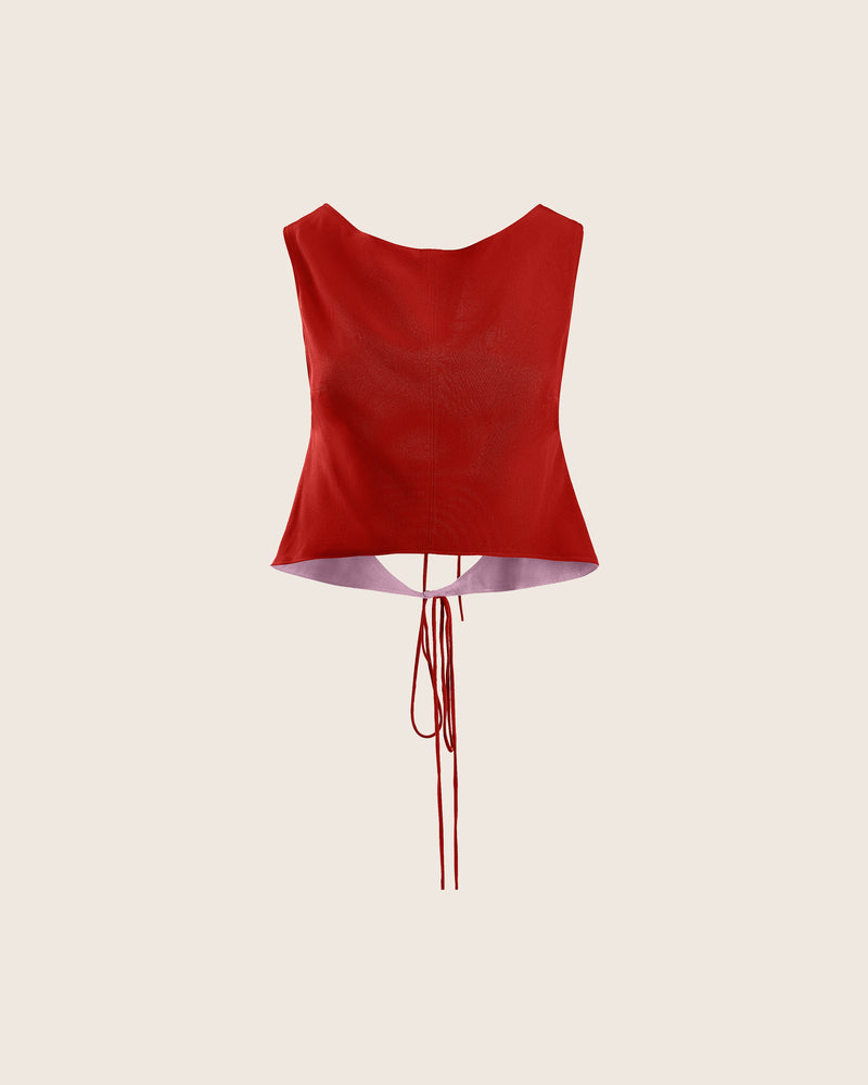 Kristine Reversible Top in Chili