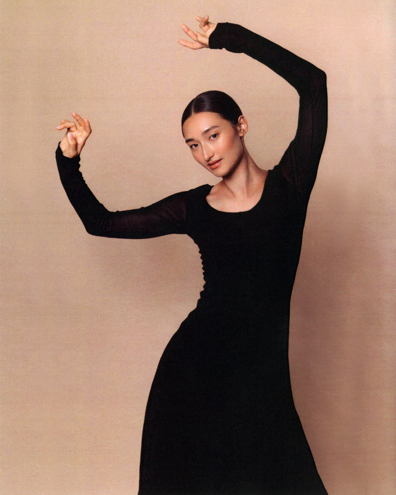 Daria Midi Dress in Black