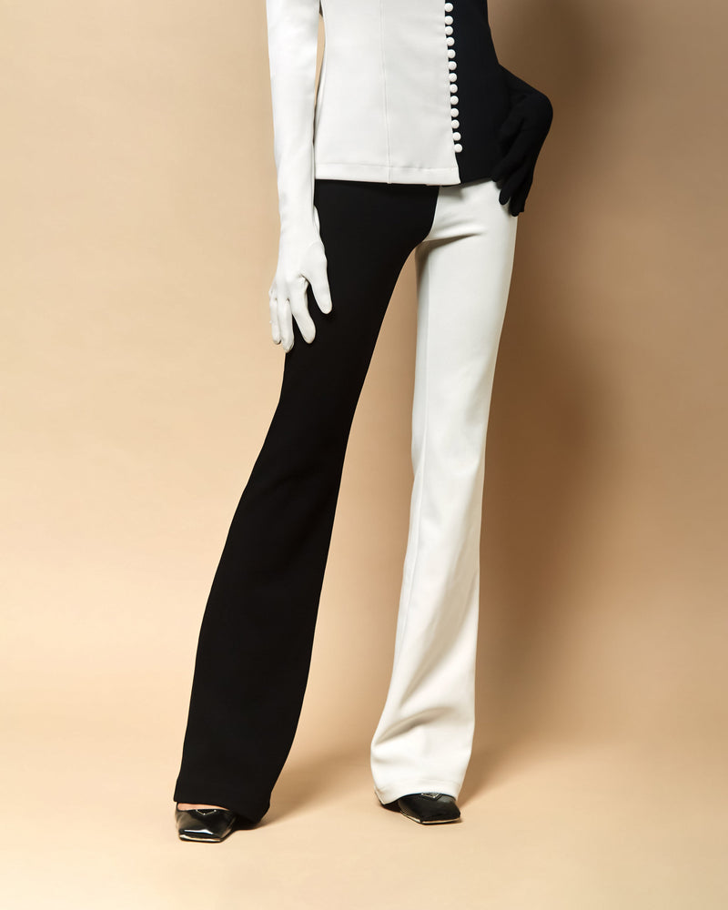 Josephine Flare Pant in Black and Champagne