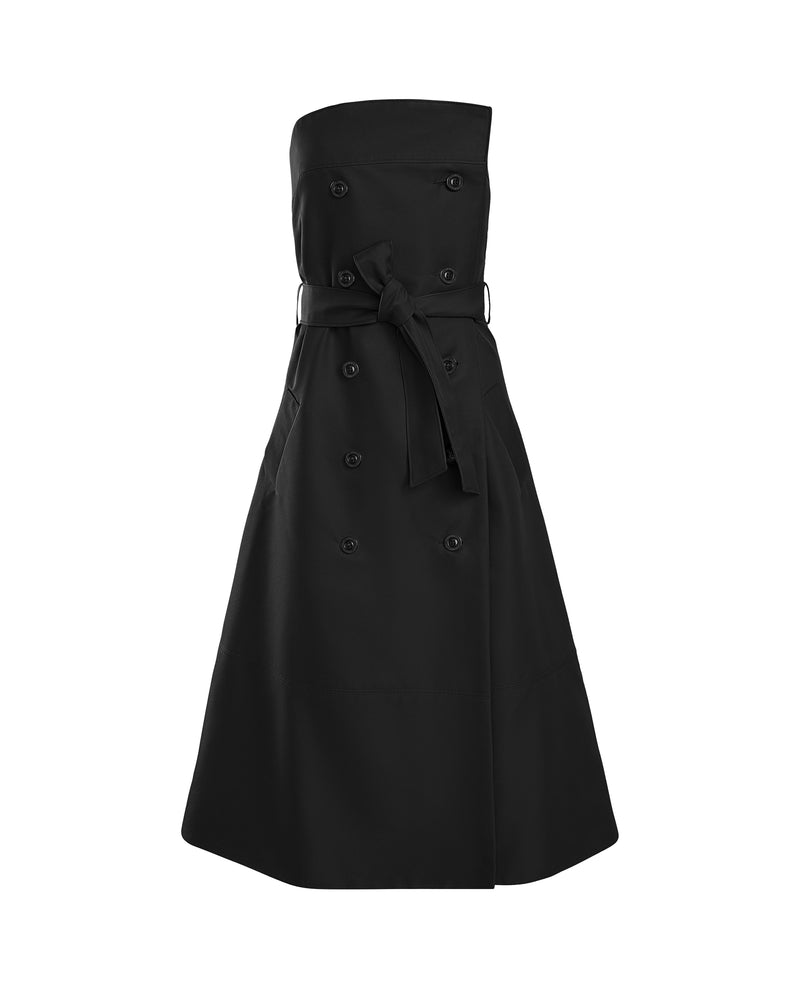 Kayla Trench Dress in Black