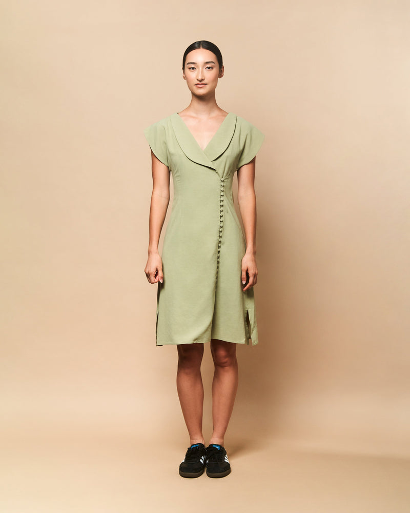 Rhianna Mini Dress in Moss