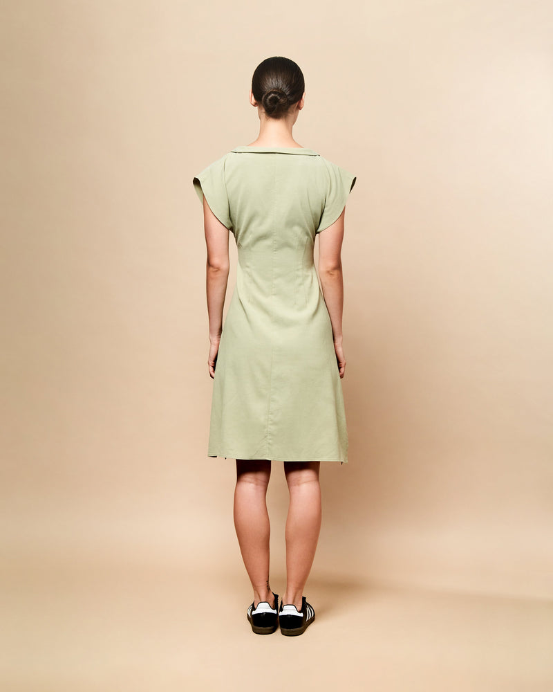 Rhianna Mini Dress in Moss