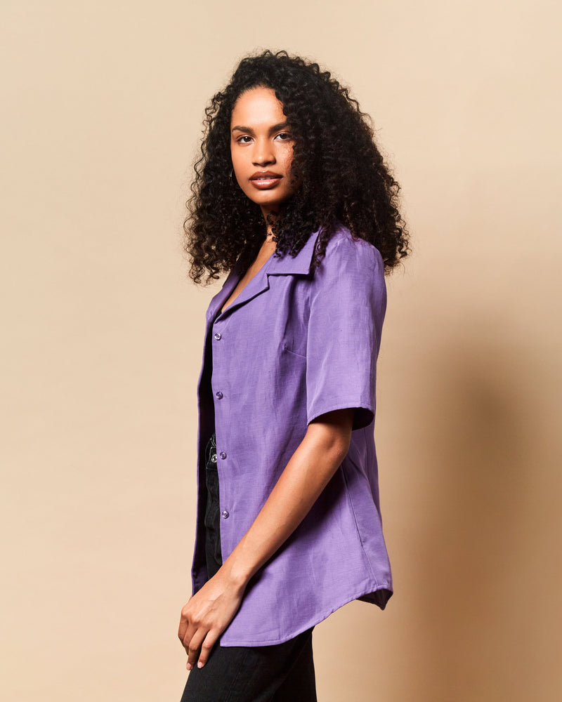 Sabrina Button Down Top in Orchid