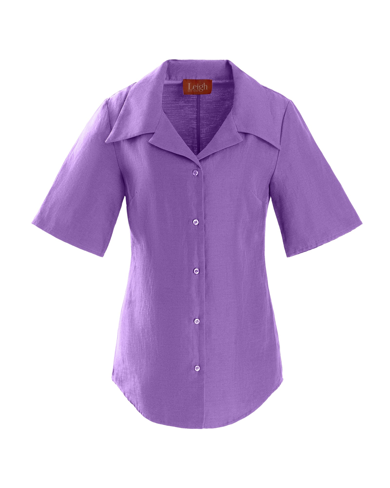Sabrina Button Down Top in Orchid – Leigh New York